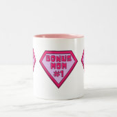 Roze bonus mam #1 Moederdag tweetone koffie Mok (Center)