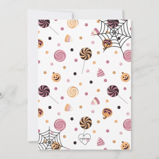 Roze Boo Dag Verjaardag Kaart (Achterkant)