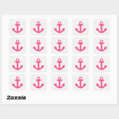 Roze booanker in nood verkerende stickers (Vel)