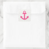 Roze booanker in nood verkerende stickers (Tas)