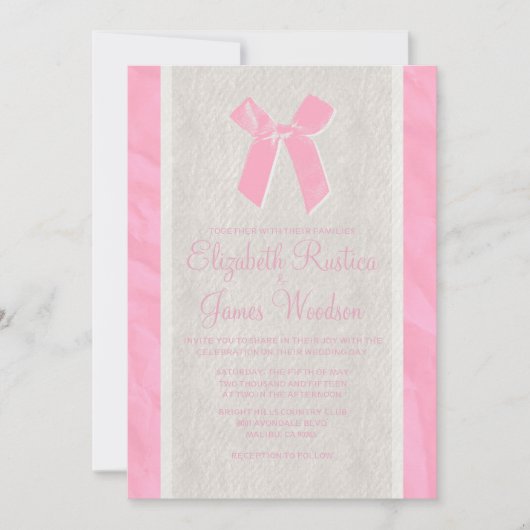 Roze  boodschappen kaart (Voorkant)
