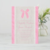Roze  boodschappen kaart (Staand voorkant)