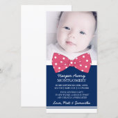 Roze boog Aangepaste foto Baby shower Dank u Bedankkaart (Voorkant / Achterkant)