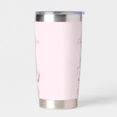 Roze boog ananas tropische zomer monogram geïsoleerde drinkbeker (Links)