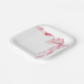 Roze boog Baby shower, Baby shower, het is een mei Papieren Bordje (Gebogen)