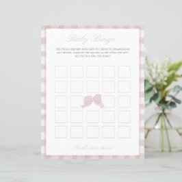 Roze boog baby shower bingo spel