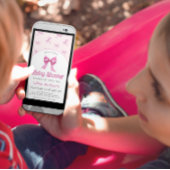 Roze boog Baby shower boog uitnodiging