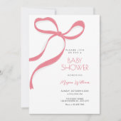 Roze boog baby shower kaart (Voorkant)