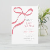 Roze boog baby shower kaart (Staand voorkant)