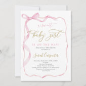 roze boog Baby shower meisje Kaart (Voorkant)