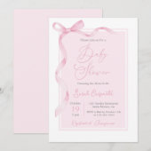 roze boog Baby shower meisje Kaart (Voorkant / Achterkant)