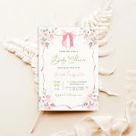 roze boog Baby shower meisje Kaart<br><div class="desc">Roze Bow Baby shower Meisje Invitation,  Blush Pink Ribbon Baby shower Invitation</div>