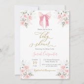 roze boog Baby shower meisje Kaart (Voorkant)