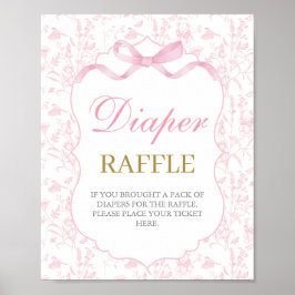 roze boog Baby shower meisje Poster