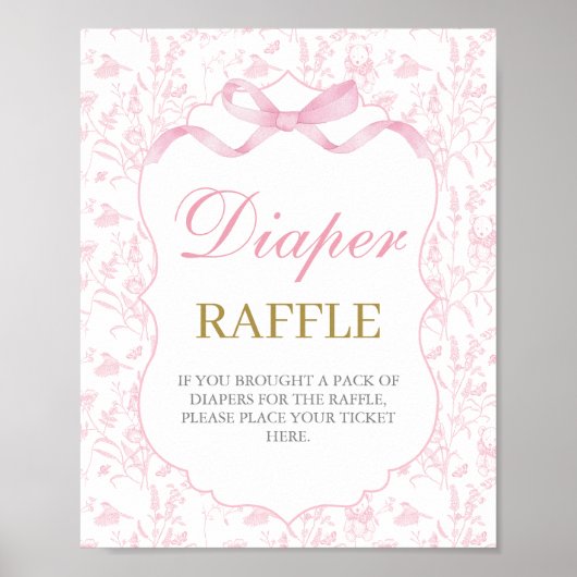 roze boog Baby shower meisje Poster (Voorkant)