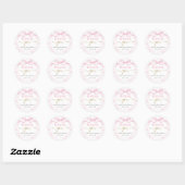 roze boog Baby shower meisje Ronde Sticker (Vel)