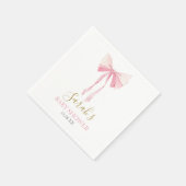 roze boog Baby shower meisje Servet (Hoek)