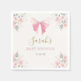 roze boog Baby shower meisje Servet