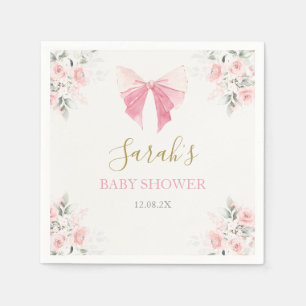 roze boog Baby shower meisje Servet