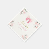 roze boog Baby shower meisje Servet (Hoek)