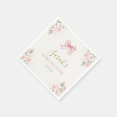 roze boog Baby shower meisje Servet (Hoek)