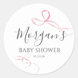 Roze boog baby shower sticker