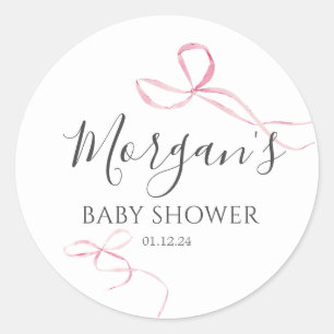 Roze boog baby shower sticker