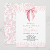 roze boog Baby shower uitnodiging (Voorkant / Achterkant)