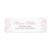 roze boog Baby shower uitnodiging Etiket (Voorkant)