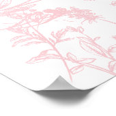 roze boog Baby shower uitnodiging Poster (Hoek)