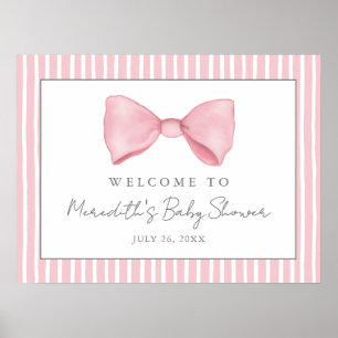 Roze Boog Baby Shower Welkomstbord Poster
