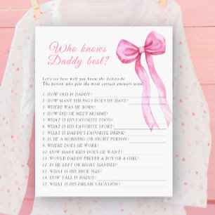 Roze boog baby shower Wie kent papa beste spel