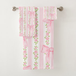 Roze boog badhanddoek, coquette badkamer decor bad handdoek