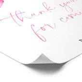 Roze boog - Bedankt voor het komen Poster (Hoek)