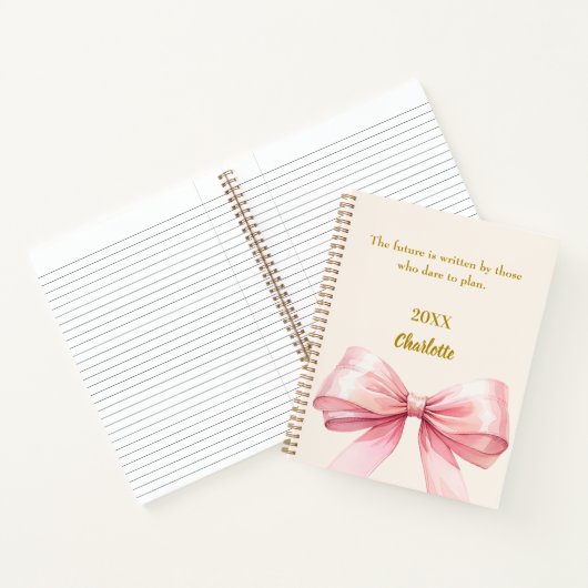 Roze boog beige crème inspirerend quote notitieboek (Binnen)