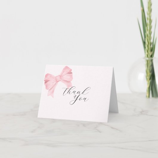 Roze Boog Bruidsfeest Bedankkaart (Voorkant)