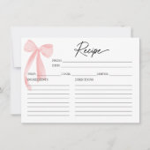 Roze Boog Bruidsfeest Receptkaart Kaart (Voorkant)