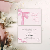 Roze boog Custom business Handlettering Bedankkaart