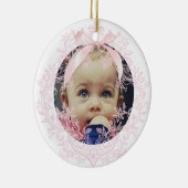 roze boog Doopsel dank u Keramisch Ornament (Rechts)