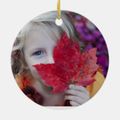 Roze boog Eerste Kerst aangepaste Foto Ornament (Achterkant)