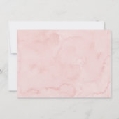 Roze boog eerste verjaardag bedankkaart (Achterkant)