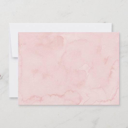 Roze boog eerste verjaardag bedankkaart (Achterkant)