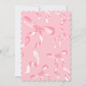 Roze boog eerste verjaardag uitnodiging, een verja kaart (Achterkant)