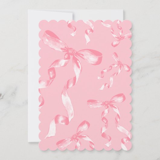 Roze boog eerste verjaardag uitnodiging, een verja kaart (Achterkant)