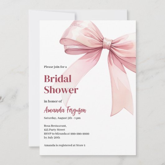 Roze boog elegant Vrijgezellenfeest Kaart (Voorkant)