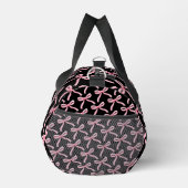 Roze Boog en Blok Monogram Dans Duffel Bag Plunjezak (Rechts)