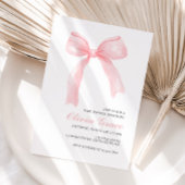 Roze boog en gingham preppy baby shower kaart