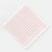 Roze boog en gingham preppy baby shower servet (Hoek)