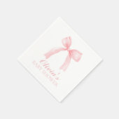 Roze boog en gingham preppy baby shower servet (Hoek)