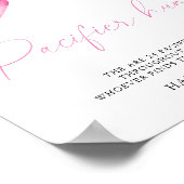 Roze boog - fopspeen jacht baby shower spel poster (Hoek)